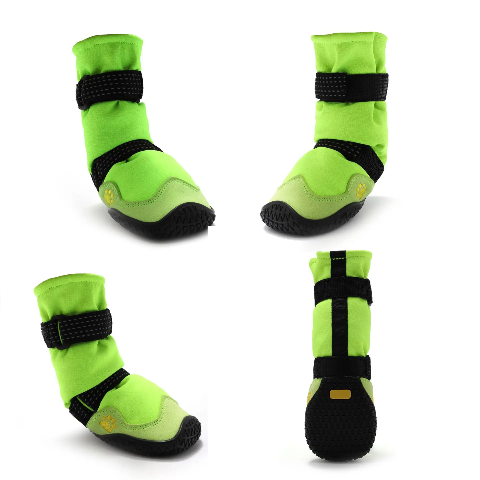 Dog Booties Waterproof High Tops 4Pcs Dog Shoes for Medium Large Dogs Rugged Anti-Slip Paw Protector Boots Rain Snow Winter Use