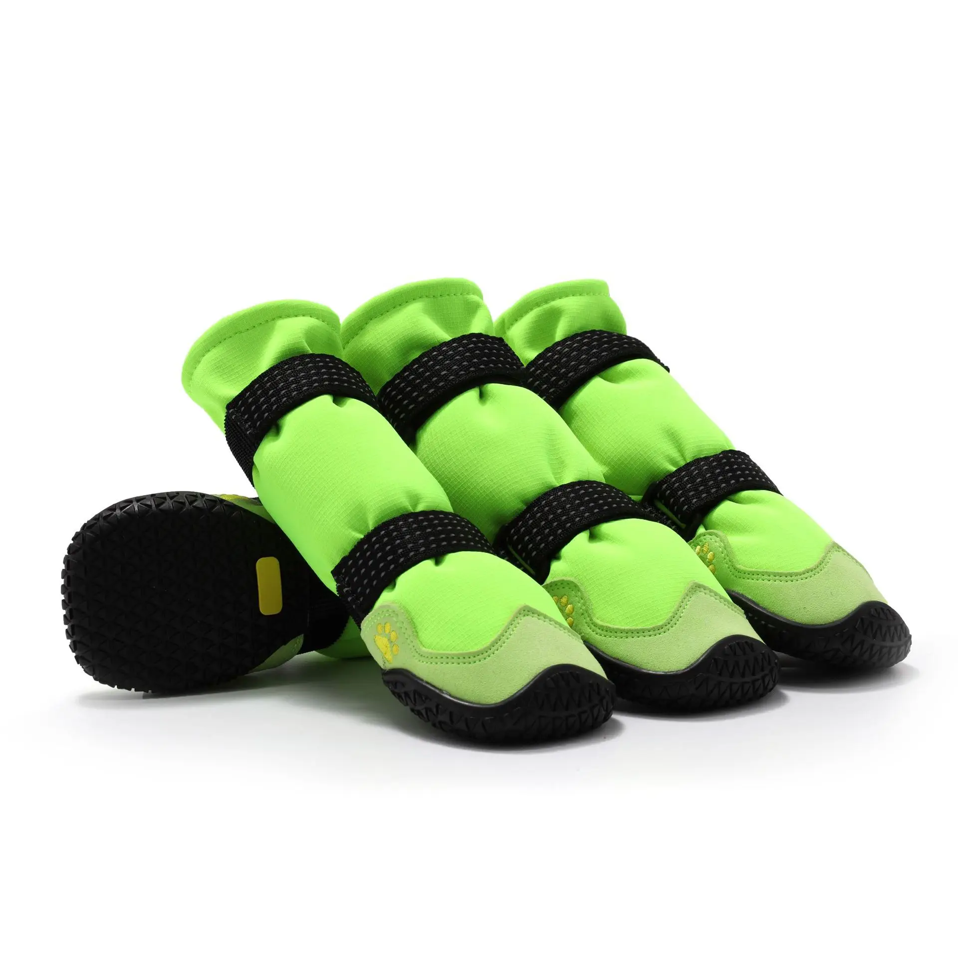 Dog Booties Waterproof High Tops 4Pcs Dog Shoes for Medium Large Dogs Rugged Anti-Slip Paw Protector Boots Rain Snow Winter Use