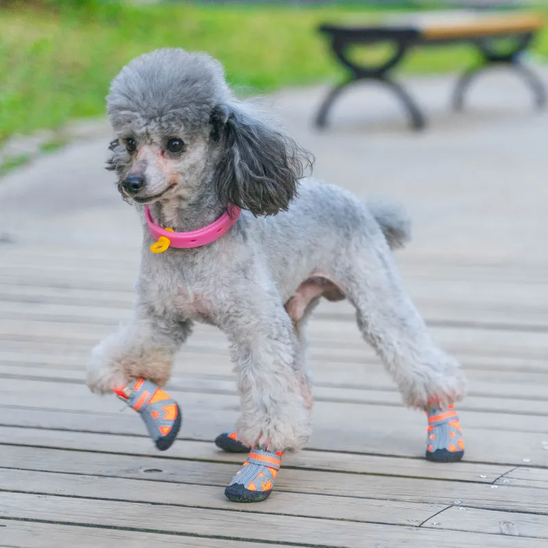 Mesh Pet Dog Shoes Reflective Dog Boots Breathable Puppy Shoes Anti-slip Spring Summer Dog Booties