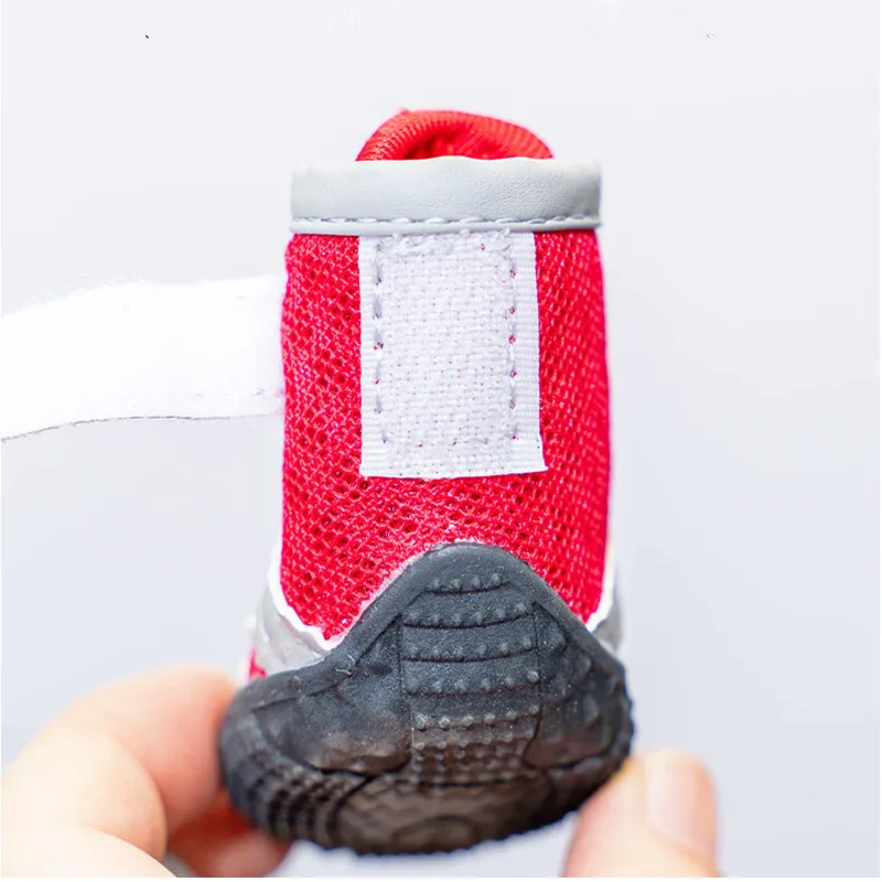 Mesh Pet Dog Shoes Reflective Dog Boots Breathable Puppy Shoes Anti-slip Spring Summer Dog Booties