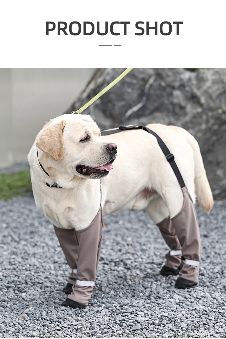 Anti-Dirty Dog Shoes Warm Back Strap Anti-Detachment Non-Slip Outdoor Activities Waterproof Rain Snow Pet Boots Pet Supplies
