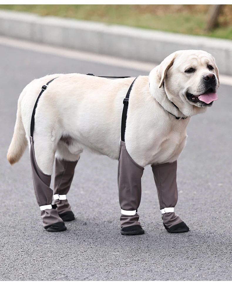 Anti-Dirty Dog Shoes Warm Back Strap Anti-Detachment Non-Slip Outdoor Activities Waterproof Rain Snow Pet Boots Pet Supplies