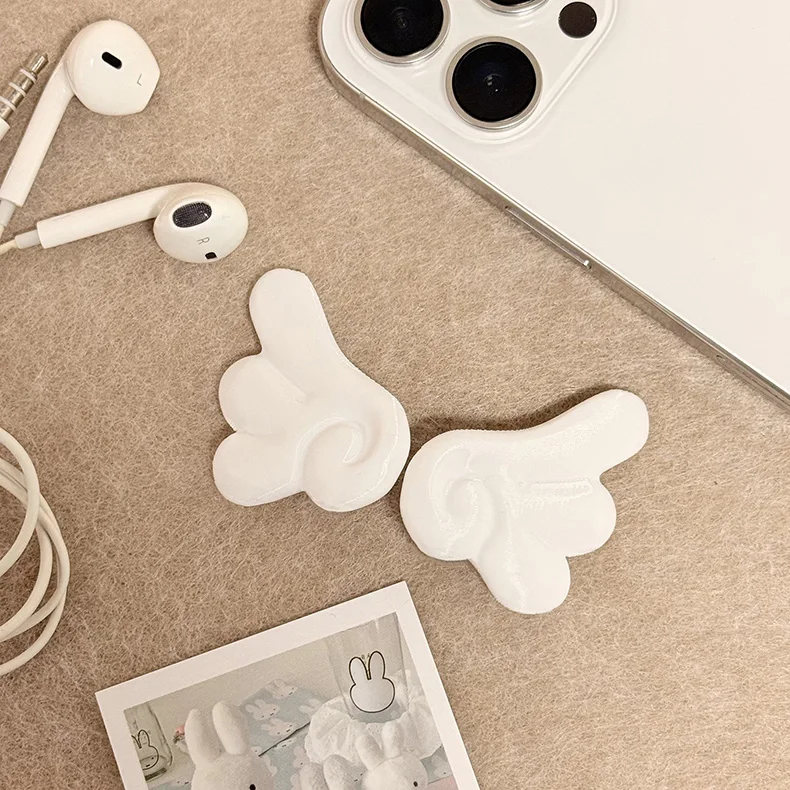 Creative Earphone Decorative Accessories Angel Wings 3d Printed Wired Earphone Decorative Wings Kawaii DIY Earbud Accessories