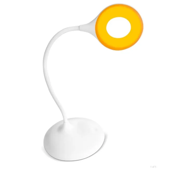 No Blue Desk Lamp 1600K 600nm Eye-Care Rechargeable Table Reading Light Touch Control Flexible Gooseneck with Standing Base