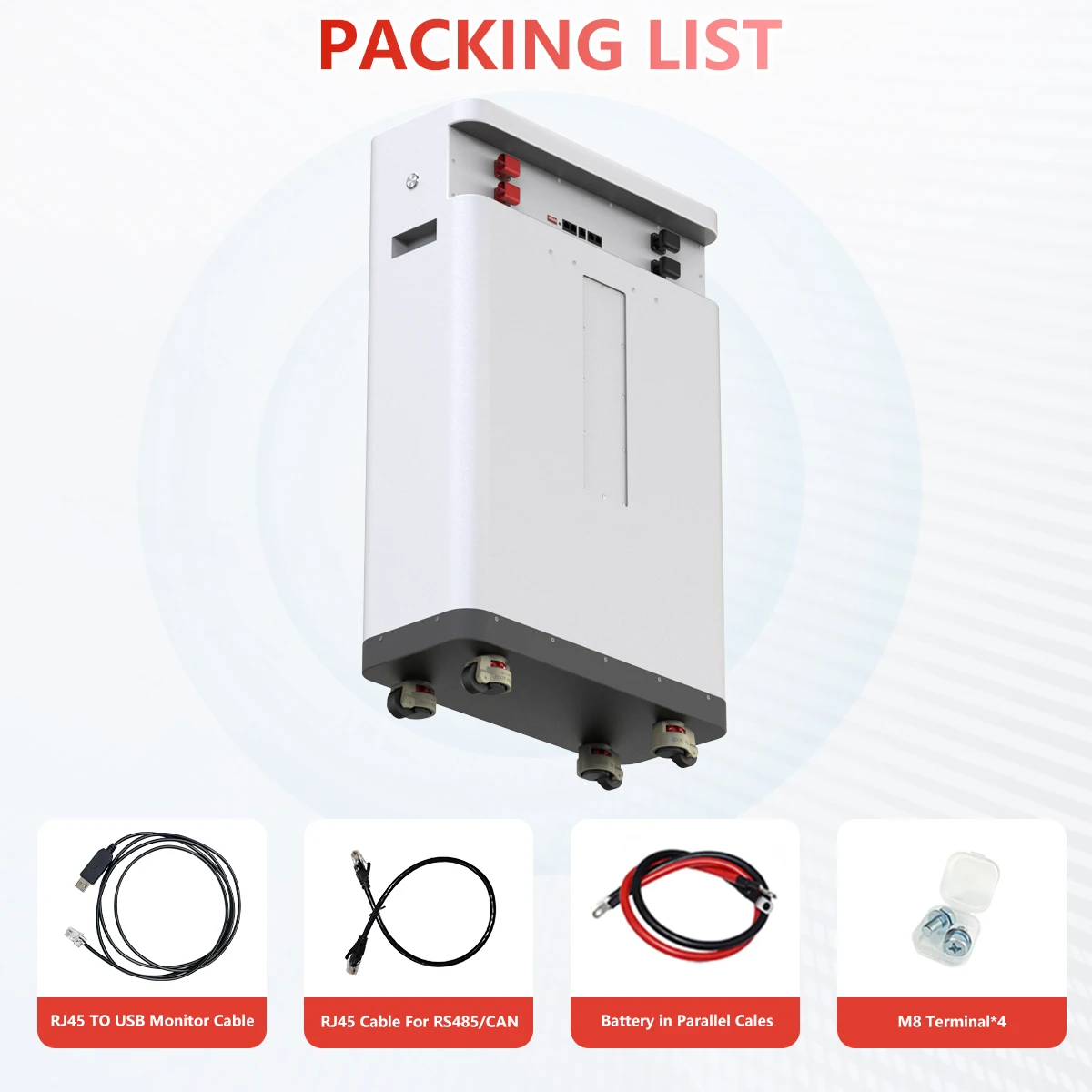 LiFePO4 48V 300AH 100AH 600AH Battery Pack 51.2V 15KW Lithium Solar Battery 10000+ Cycle With 16S 200A BMS For Inverter EU Stock