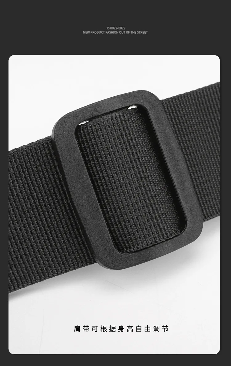 Men Waterproof Sling Chest Pack Fashion Small Black Crossbody Shoulder Zipper Bag Travel Workout Handbag Messanger Bag for Men