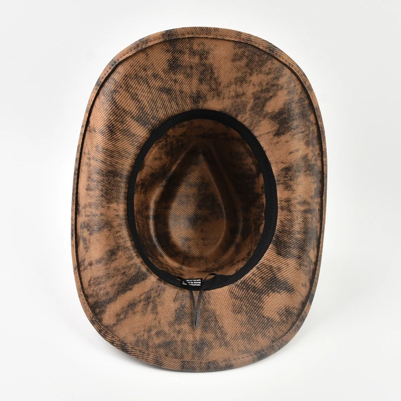 Handmade Feather Accessories Fedoras Hat Vintage Western Cowboy Hat Outdoor Travel Party Street Style Sombrero Hombre Caps
