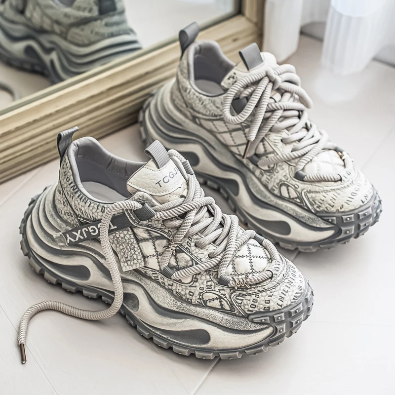 Men Breathable Casual Sneakers Heightening Wear Resistant Fashion Versatile Halloween Christmas Gift