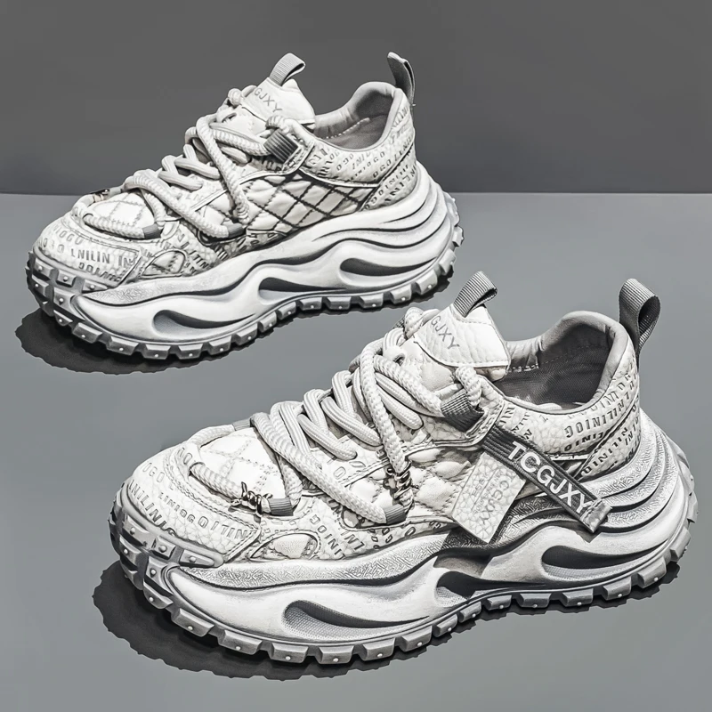Men Breathable Casual Sneakers Heightening Wear Resistant Fashion Versatile Halloween Christmas Gift