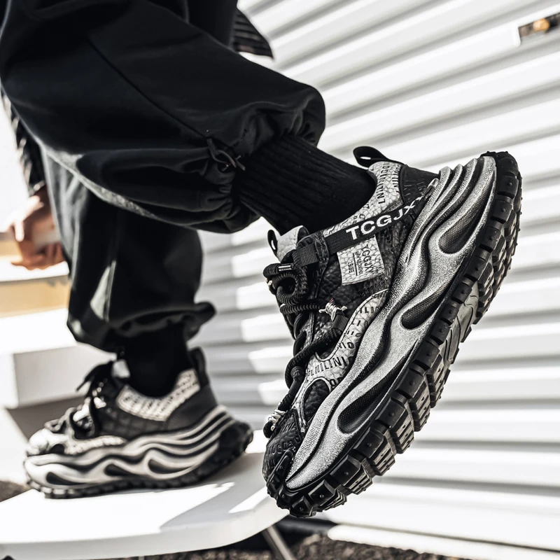 Men Breathable Casual Sneakers Heightening Wear Resistant Fashion Versatile Halloween Christmas Gift