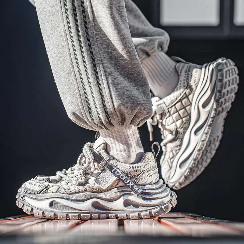 Men Breathable Casual Sneakers Heightening Wear Resistant Fashion Versatile Halloween Christmas Gift