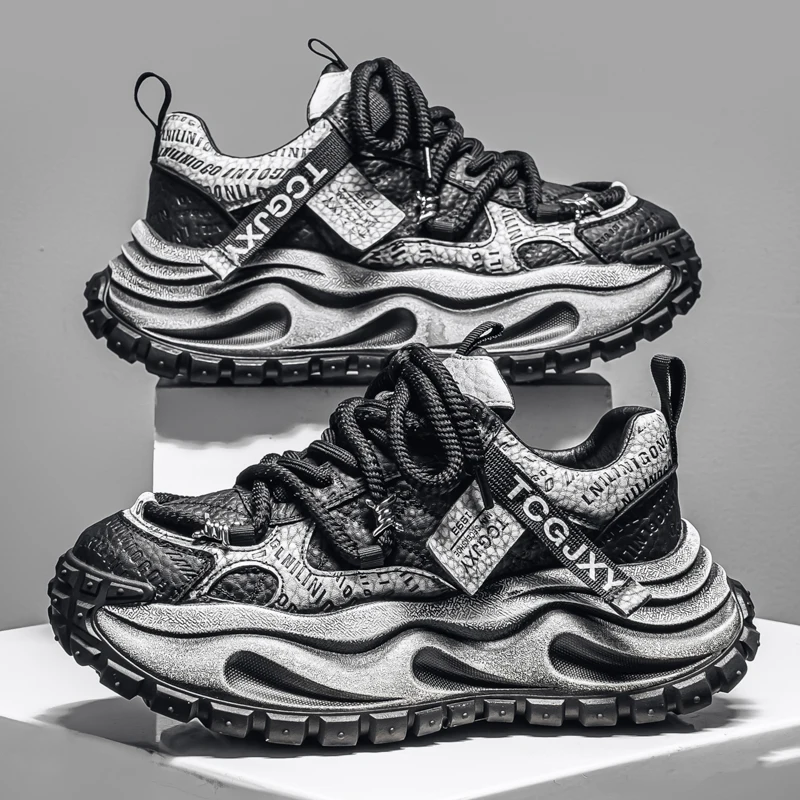 Men Breathable Casual Sneakers Heightening Wear Resistant Fashion Versatile Halloween Christmas Gift