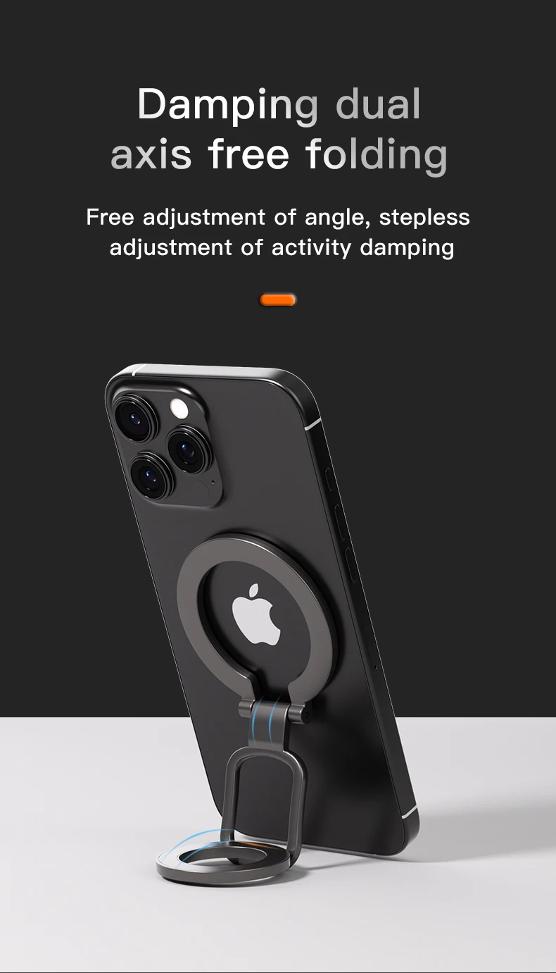 For Magsafe Foldable Double Sided Magnetic Phone Holder For iPhone Xiaomi Universal Folding Car Holder Magnetic Smartphone Stand