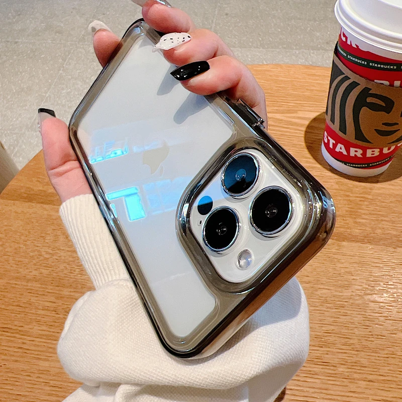 Luxury Transparent Shockproof Armor Case for iPhone 17 Air 16 15 14 Plus 13 12 Mini 11 Pro Max Clear Bumper Hard Acrylic Cover