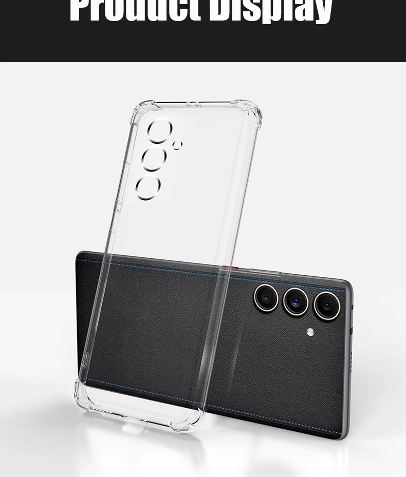 Clear Phone Case For Samsung Galaxy S22 S23 S24 Plus S25 Ultra S21 Fe Silicone Soft Case For Samsung A16 A26 A36 A56 A55 A35 A15