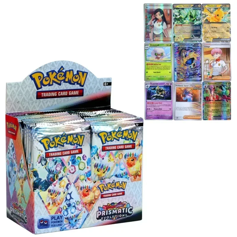 360Pcs/Set English Pokémon Card Prismatic Evolutions Scarlet Violet 151 English Booster Battle Transaction Card Gifts