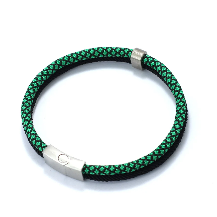 Noter New Fashion Mens Paracord Bracelet Stainless Steel Magent Buckle Wrap Braslet Gifts For Boyfriend Fabric Nautical Braclet