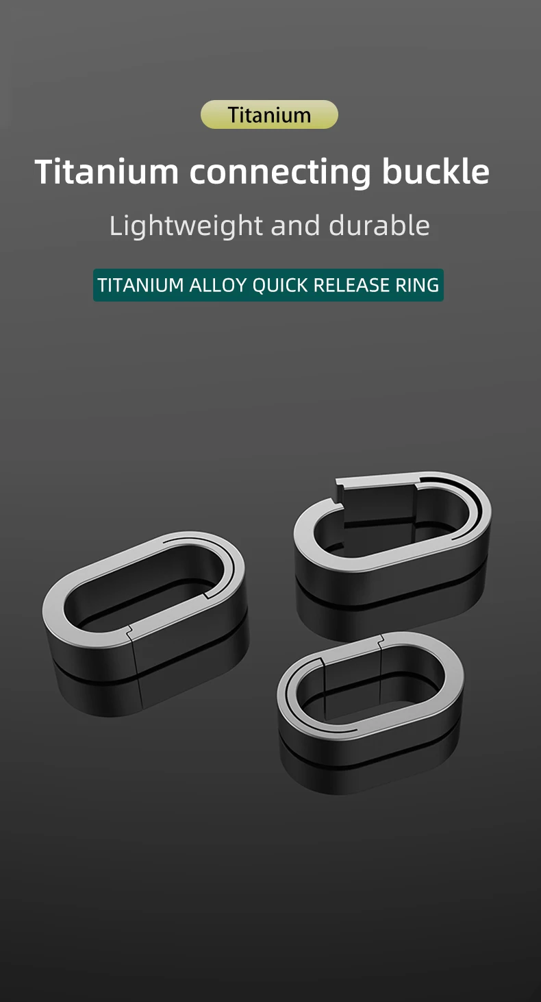 3 Size MINI TC4 Titanium Alloy Keychain Buckle Key Ring Car Accessor Waist Hanging Chain Ring Buckles Opener EDC Outdoor Tool