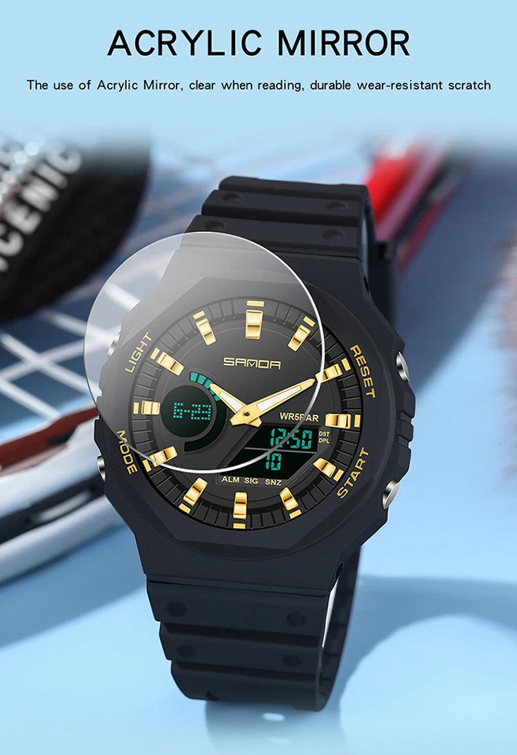 SANDA Outdoor Sports Watches Men Ms LED Digital Watches Military Waterproof Date Electronic Watch Boy Girl Relogio Masculino