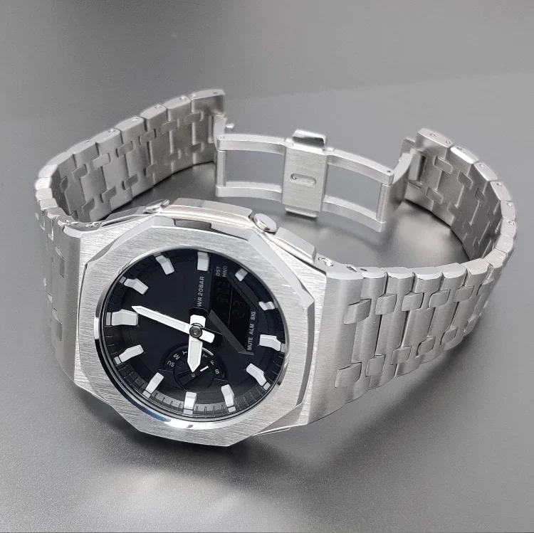 GM-2100 GBM2100 Stainless Steel Case Bezel metal Strap For Casio G-SHOCK GM2100 GBM-2100 Mod Kit Replacement Mod Refit Kit