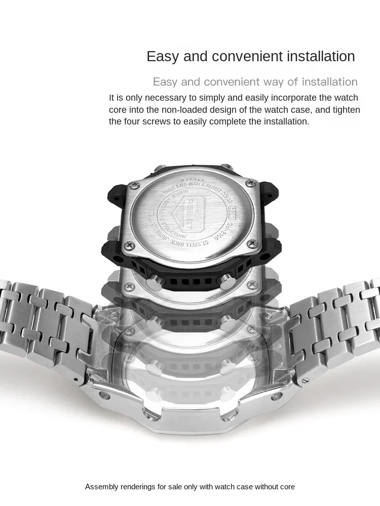 GM-2100 GBM2100 Stainless Steel Case Bezel metal Strap For Casio G-SHOCK GM2100 GBM-2100 Mod Kit Replacement Mod Refit Kit