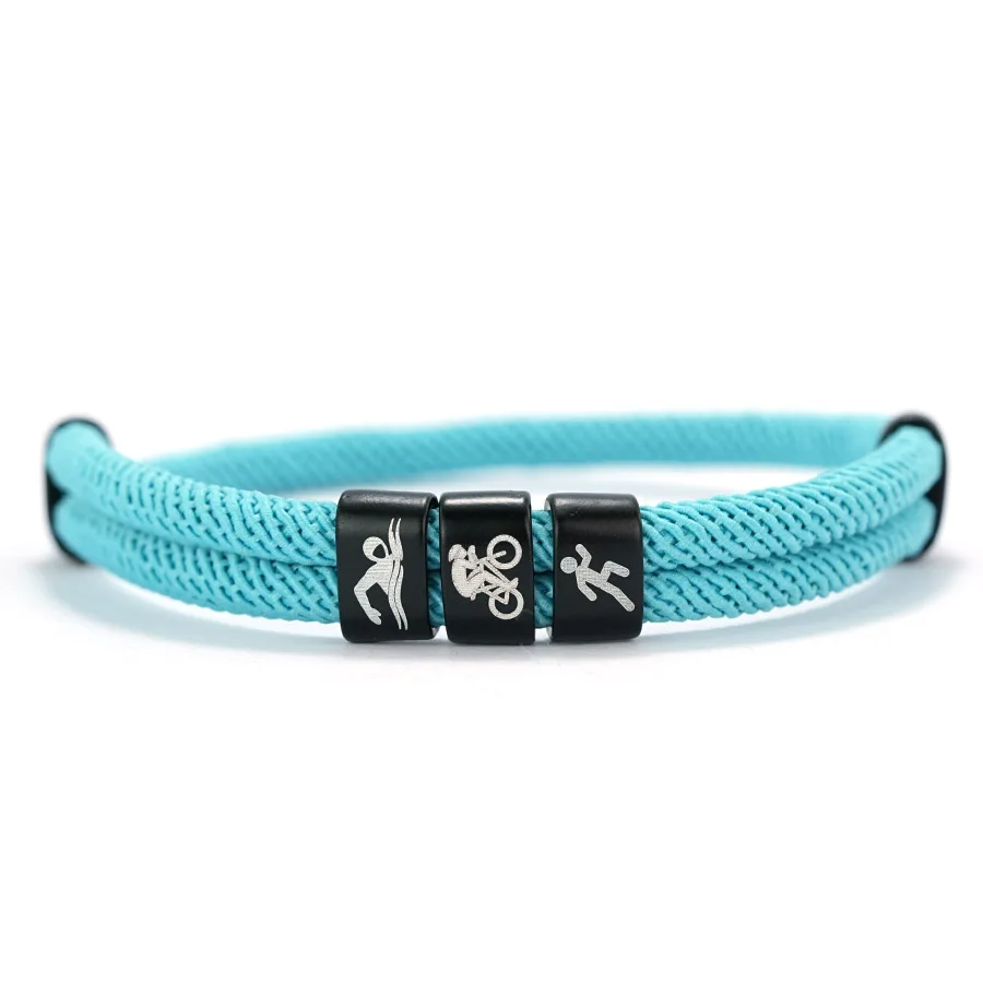 Noter Creative Men Triathlon Sport Cord Bracelet Premium Selected 4mm Rope 6 Color Options Outdoor Cool Riding Wrist Accessories