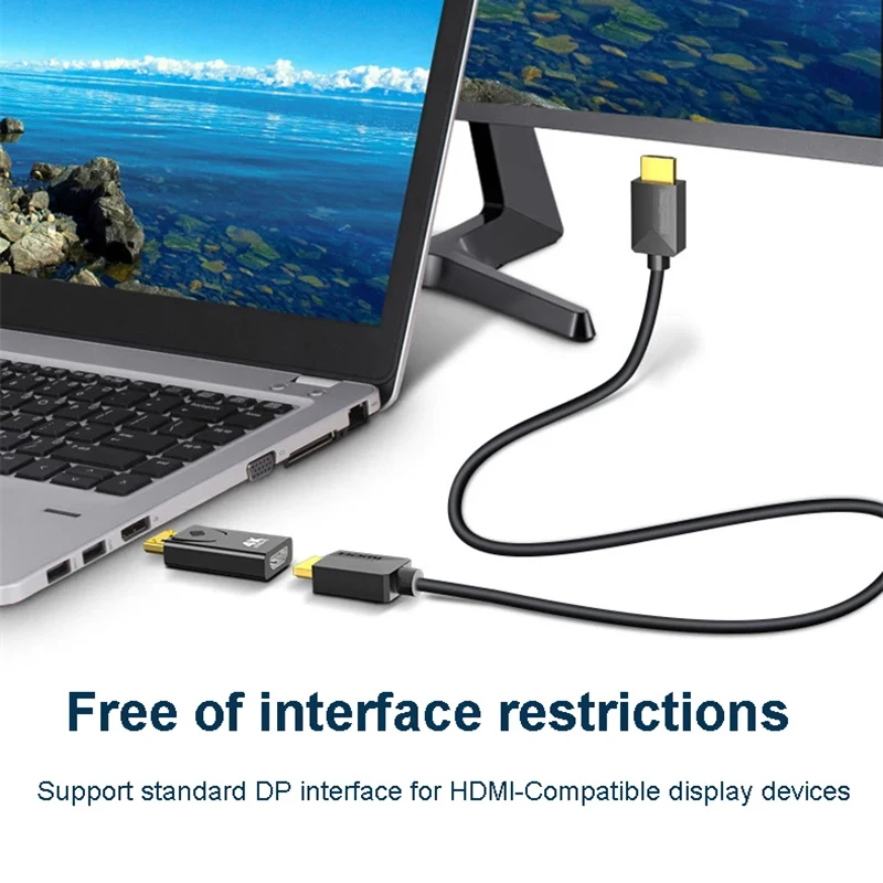 DP To HDTV 4K Connector DisplayPort DP Male to HDMI-Compatible Female Adapter Converter Video Audio Plug For Computer TV Laptop