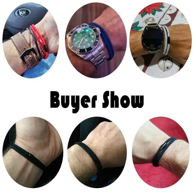 New Minimalist Outdoors Sports Men Bracelet Rope Bilayer 4mm Lucky Red Thread Braclet Bangle Gift For Him Beach Nautical Braslet