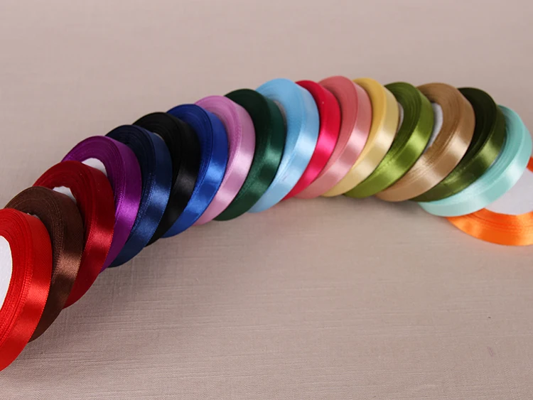 25 Yards/Roll 12mm Silk Satin Ribbon Christmas Wedding Birthday Party Gift Wrapping Decoration DIY Handmade Crafts Material