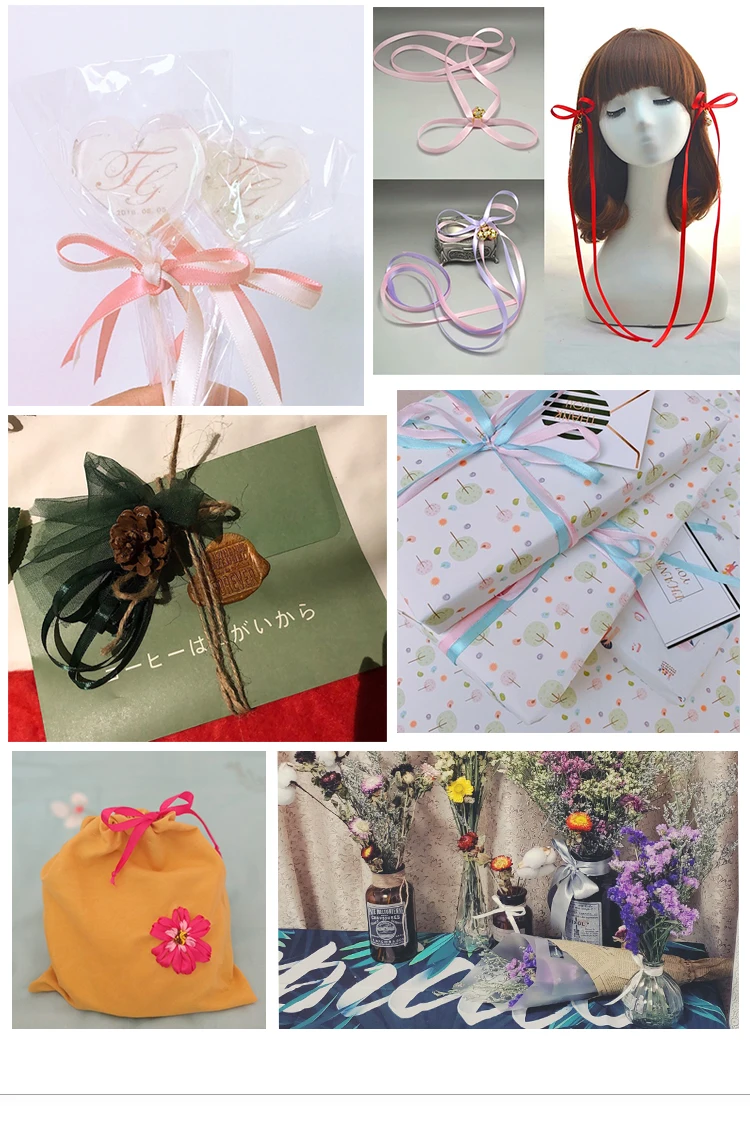25Yards 6mm Silk Satin Ribbons for Crafts Bow Handmade Gift Wrap Partys Christmas Wedding Decorative Artificial Accessories