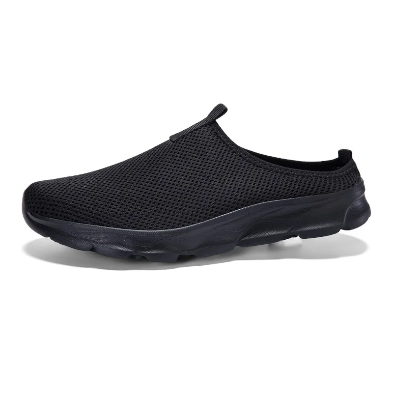 New Men Half Slipper Flats Sole Comfortable Lightweight Men's Shoes Breathable Male Home Slippers Shoes for Man Plus Size 39-47
