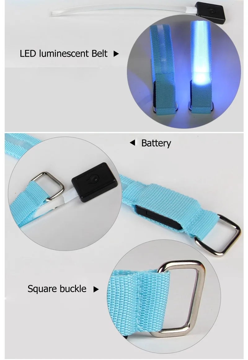 4 Pcs Led Lighting Horse Leg Safety Belt Horse Leg Straps Night Riding Equipment Outdoor Sports Equestrian Supplies
