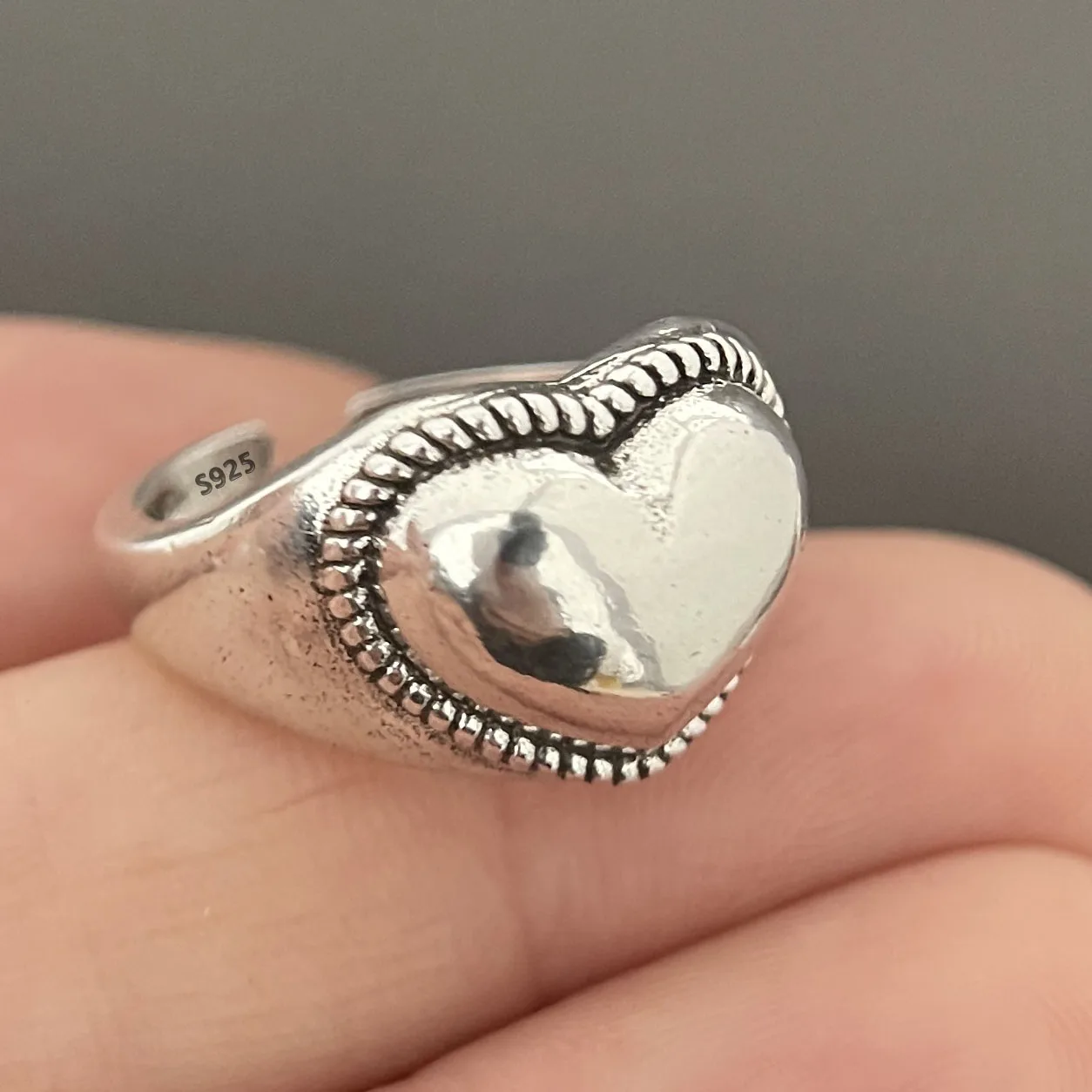 925 Sterling Silver Rings for Women Couple Minimalist Handmade Simple Retro Big Star Ring Fine Jewelry Gift Prevent Allergy