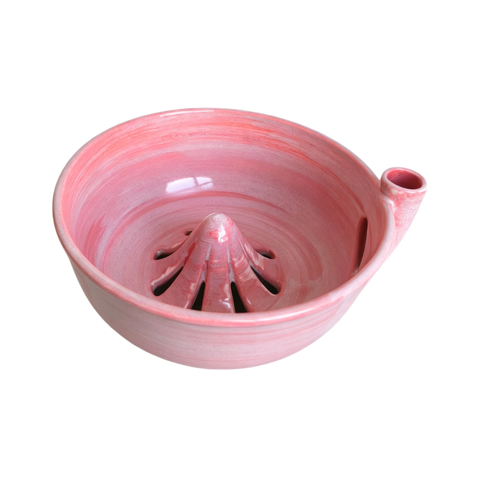 Ceramic Berry Rinse Bowl with Drainage Fruit Washer Spinner 360 Degree Rotating for Home Kitchen Cleaning Berries Vegetables