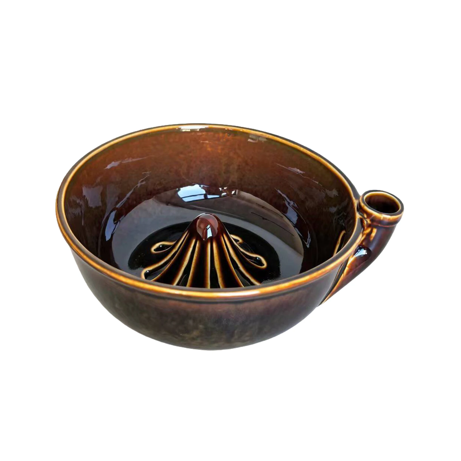 Ceramic Berry Rinse Bowl with Drainage Fruit Washer Spinner 360 Degree Rotating for Home Kitchen Cleaning Berries Vegetables
