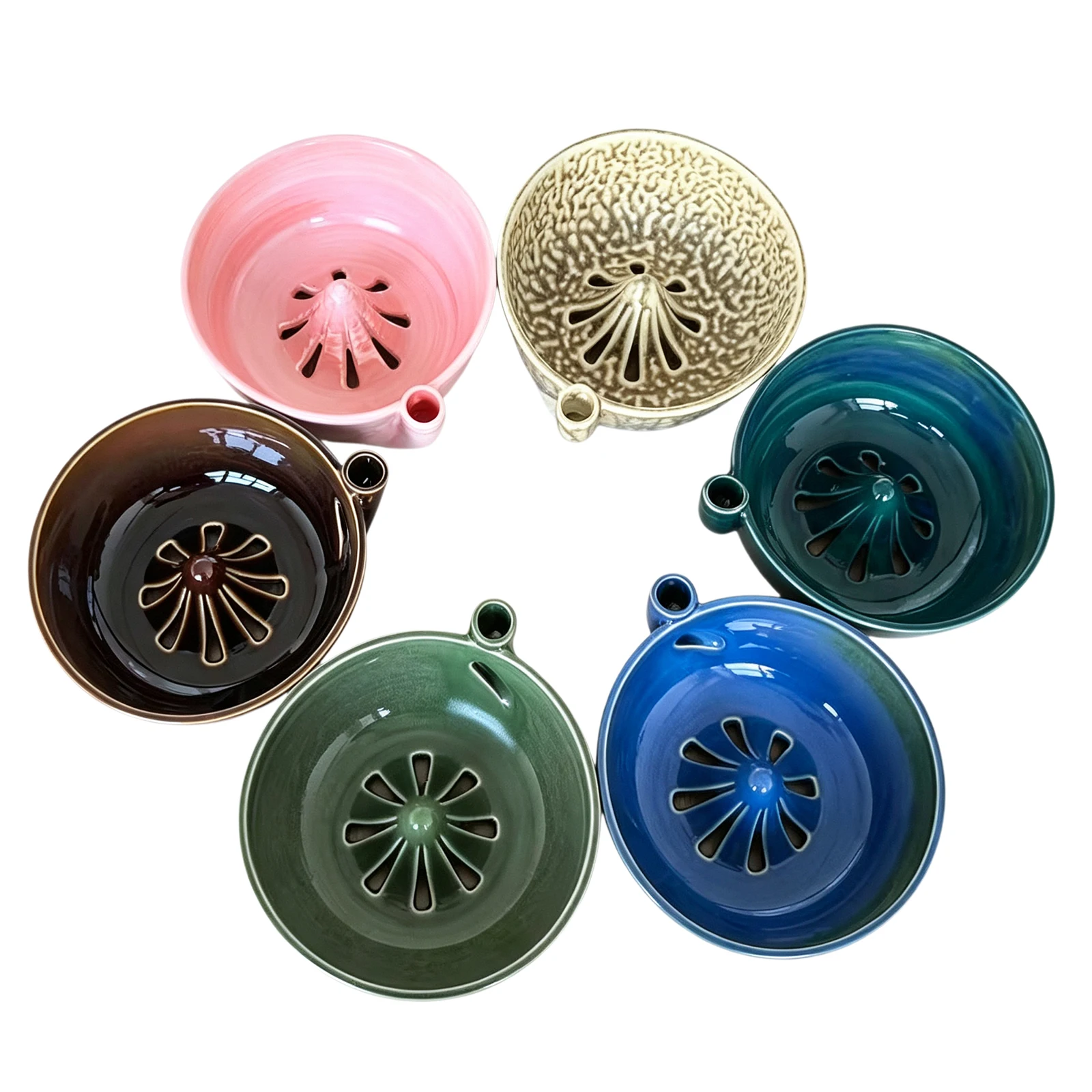 Ceramic Berry Rinse Bowl with Drainage Fruit Washer Spinner 360 Degree Rotating for Home Kitchen Cleaning Berries Vegetables