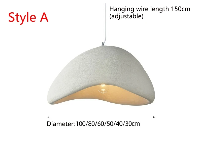 Nordic Wabi Sabi Style Led E27 Chandelier Lustre Dining Room Bedroom Hanghing Home Decor Bar Loft Pendant Fixtures Kitchen Lamp