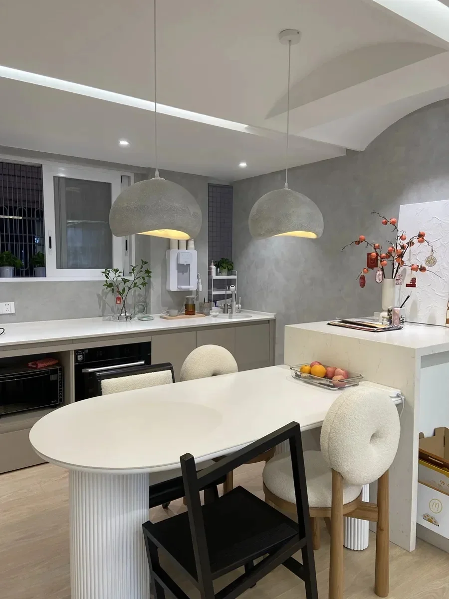 Nordic Wabi Sabi Style Led E27 Chandelier Lustre Dining Room Bedroom Hanghing Home Decor Bar Loft Pendant Fixtures Kitchen Lamp
