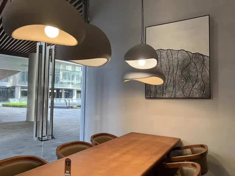 Nordic Wabi Sabi Style Led E27 Chandelier Lustre Dining Room Bedroom Hanghing Home Decor Bar Loft Pendant Fixtures Kitchen Lamp