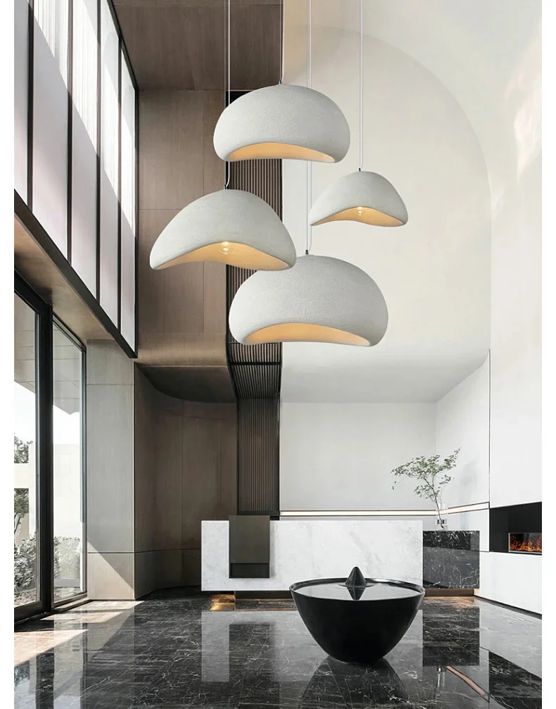 Nordic Wabi Sabi Style Led E27 Chandelier Lustre Dining Room Bedroom Hanghing Home Decor Bar Loft Pendant Fixtures Kitchen Lamp