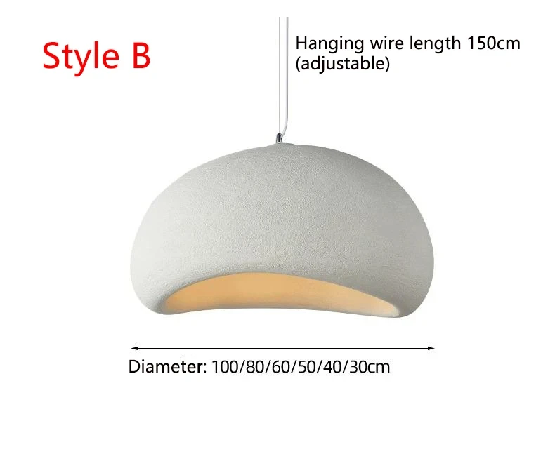 Nordic Wabi Sabi Style Led E27 Chandelier Lustre Dining Room Bedroom Hanghing Home Decor Bar Loft Pendant Fixtures Kitchen Lamp