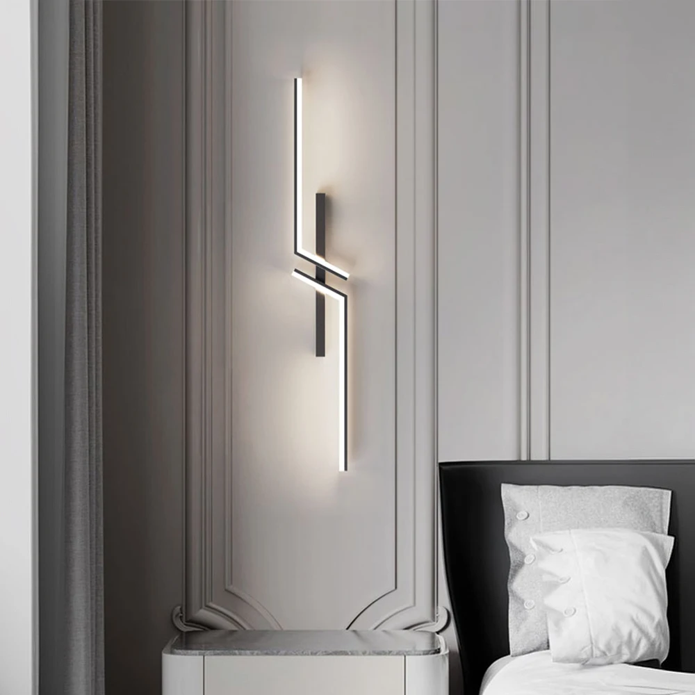Modern LED Wall Lamp 3000K 4000K 6000K, Minimalist Wall Sconce for Bedroom Bedside Living Room TV Sofa Background Indoor