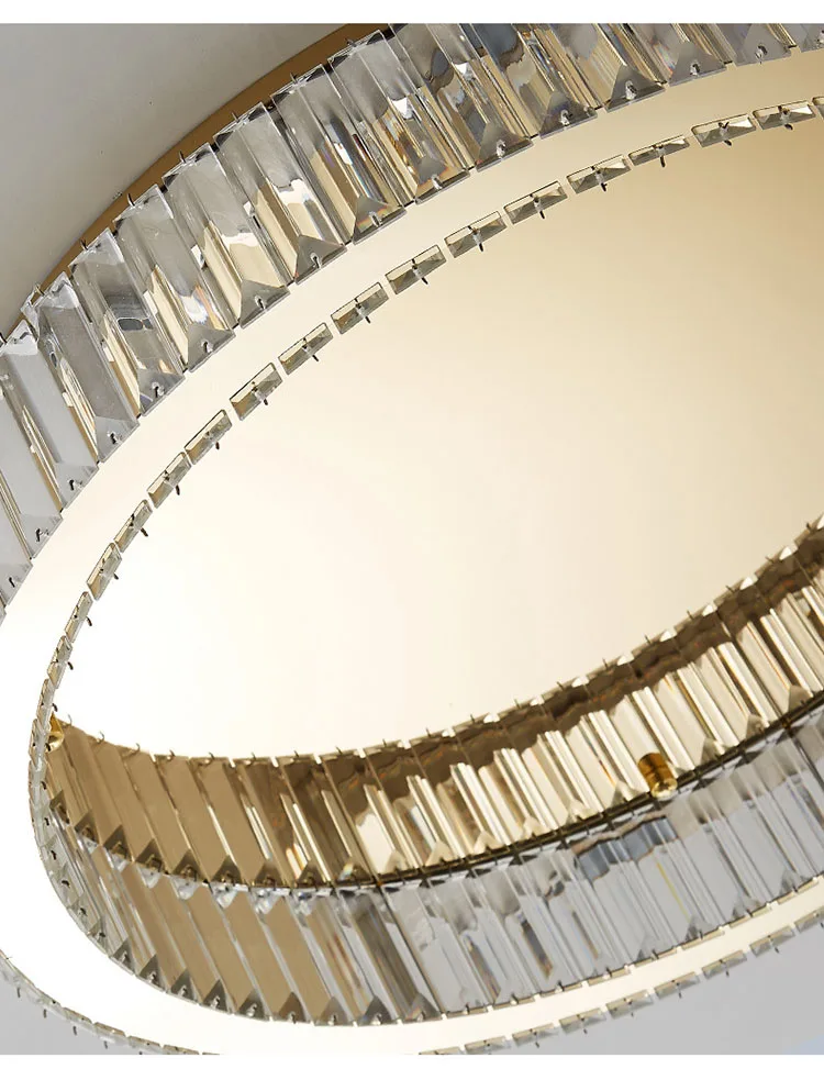 Modern Gold Crystal Ceiling Chandelier for Living Room Bedroom Luxury Round Ceiling light Led Indoor Lighting Decor
