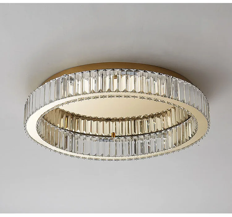 Modern Gold Crystal Ceiling Chandelier for Living Room Bedroom Luxury Round Ceiling light Led Indoor Lighting Decor