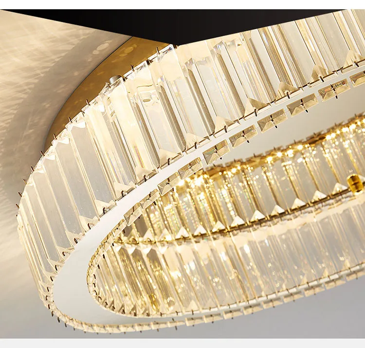 Modern Gold Crystal Ceiling Chandelier for Living Room Bedroom Luxury Round Ceiling light Led Indoor Lighting Decor