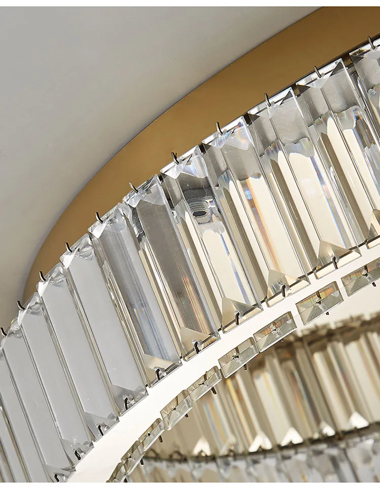 Modern Gold Crystal Ceiling Chandelier for Living Room Bedroom Luxury Round Ceiling light Led Indoor Lighting Decor