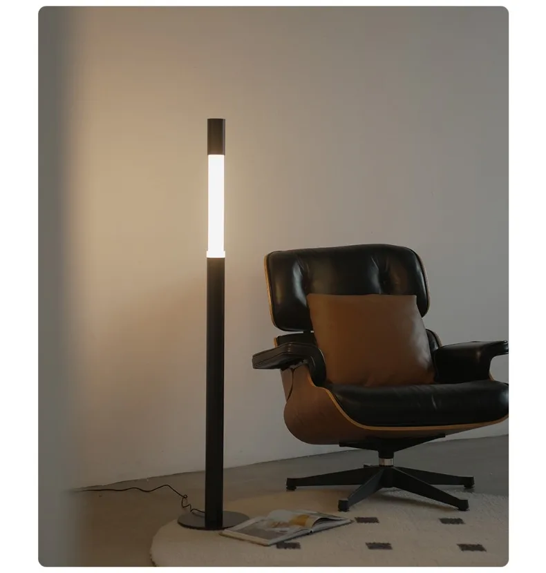 Adjustable Led Floor Lamp Chrome Black For Living Room Bedroom Sofa Side Corner Entryway Exhibition Hall Designer Standing Light