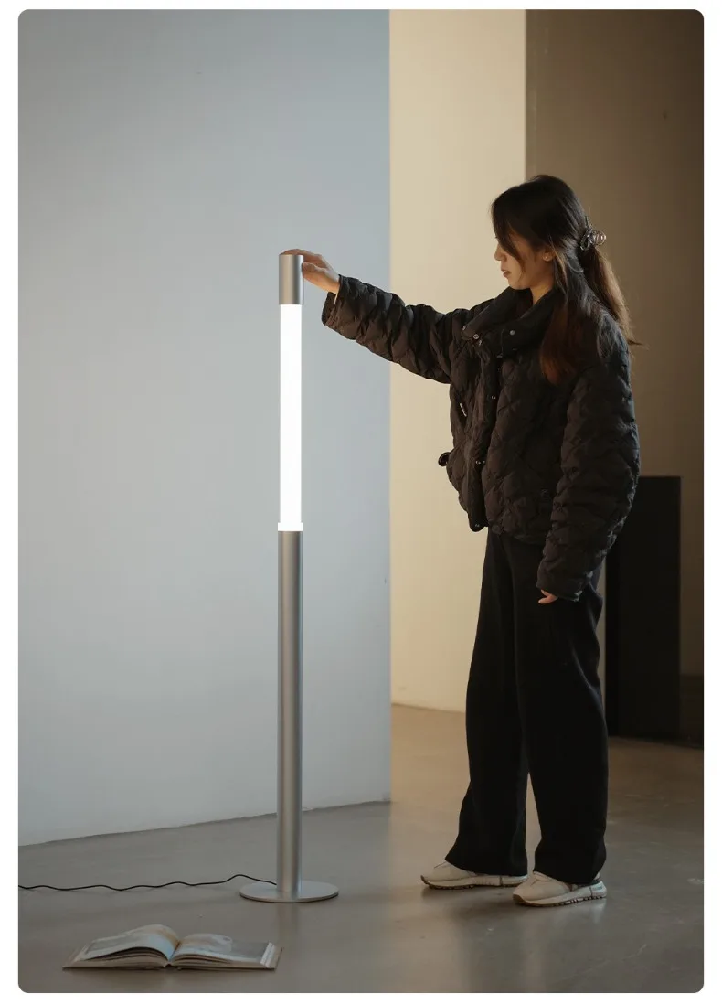 Adjustable Led Floor Lamp Chrome Black For Living Room Bedroom Sofa Side Corner Entryway Exhibition Hall Designer Standing Light