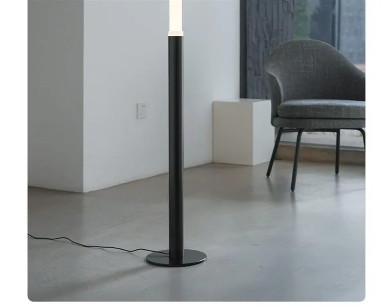 Adjustable Led Floor Lamp Chrome Black For Living Room Bedroom Sofa Side Corner Entryway Exhibition Hall Designer Standing Light