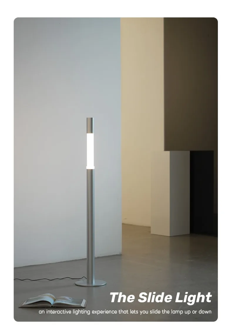 Adjustable Led Floor Lamp Chrome Black For Living Room Bedroom Sofa Side Corner Entryway Exhibition Hall Designer Standing Light